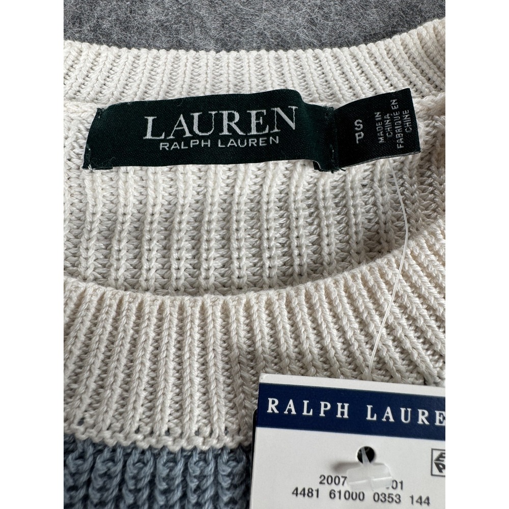 Lauren Ralph Lauren Sweater Womens Small Striped Pullover Nautical Preppy Classi - Picture 4 of 14
